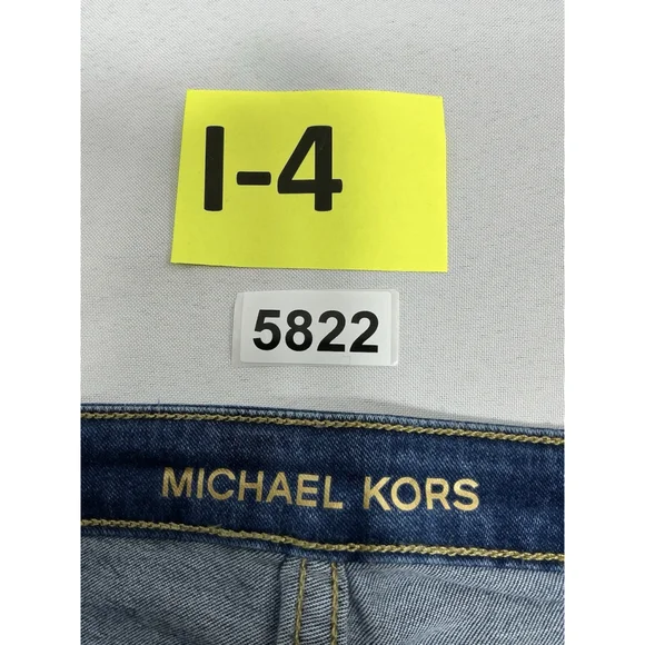 Womans Michael Kors Izzy Skinny Pullon Blue Jeans Size 16 Ankle - Picture 3 of 9